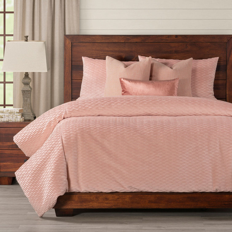 Smithsonian Pink Velvet Reversible Duvet Cover & Insert Set Wayfair